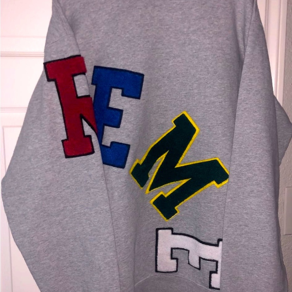 Supreme Big Arc Crewneck Heather Grey Size Large Gray - New Release